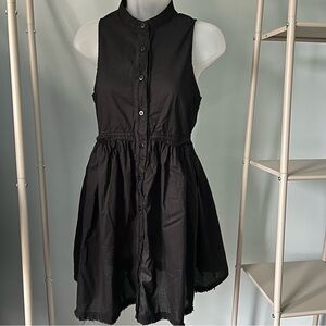 Urban Outfitters Suki Button Up Black Mini Dress Whimsigoth Grunge